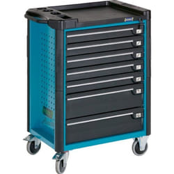 Servante d'atelier type 179-7, Dimensions l x l x h : 817 x 502 x 1040 mm, Force portante statique 300 kg, Poids 90 kg