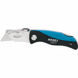 HAZET 2157-1, Couteau à lame verrouillable, Synthétique ABS, Noir, Bleu, 16 cm, 170 g