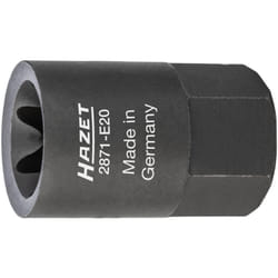 Hazet - Douille pour étrier de frein 2871-E20 ∙ 6 pans extérieurs 22 mm ∙ Profil torx® extérieur ∙ Taille E20
