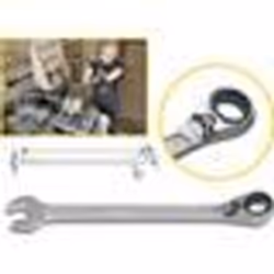 Clé mixte à cliquet/profil traction - Hazet - 606-30 - Acier chrome-vanadium - 12 pans - 4025 mm