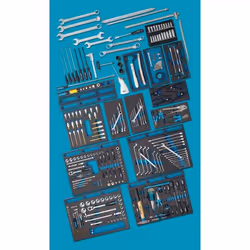 HAZET 0-2700-163/296, Noir, Bleu, Métallique, 37 kg, 296 outils