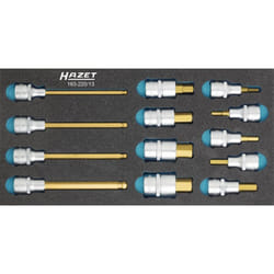 Jeu de douilles mâles 163-220/13 ∙ Carré creux 1/2 pouce (12,5 mm) ∙ Profil à 6 pans intérieurs ∙ 13 pièces ∙ 5 – 10