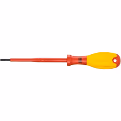 Lame ronde Manche bimatière ergonomique HAZET (rouge/jaune) Surface : pointe brunie, avec isolation de protection IEC 60900:2 ...