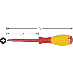 Hazet - Tournevis cruciforme pour électricien ph 2 Longueur de la lame: 100 mm A643061