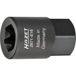 Hazet - Douille pour étrier de frein 2871-E18 ∙ 6 pans extérieurs 22 mm ∙ Profil torx® extérieur ∙ Taille E18
