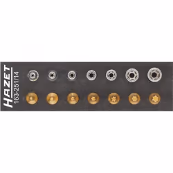 HAZET 163-251/14, Ensemble de douilles, 1/4", Métrique, 14 tête(s), E11, E4, T10, T40, 172 mm