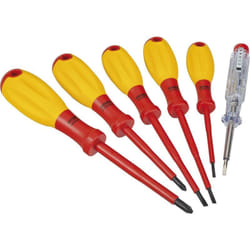 Vde Jeu de tournevis 6 pièces vis à fente, cruciforme Phillips A669151 - Hazet