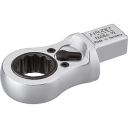 Attache mâle polygonale à cliquet 6606D-19 ∙ Carré femelle 14 x 18 mm massif ∙ Profil à 12 pans extérieurs ∙ Taille 19 mm