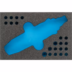 Garniture en mousse souple bimatière ∙ vide Pour 2272/23N Dimensions: 172 mm x 114 mm Taille système de rangement: 1/9 (172 x ...