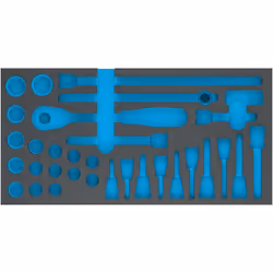 Garniture en mousse souple bimatière ∙ vide Pour 885N Made In Germany Dimensions: 342 mm x 172 mm Taille système de rangement ...