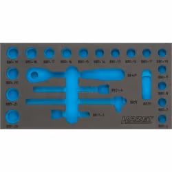 Garniture en mousse souple bimatière ∙ vide Pour 880-2 Made In Germany Dimensions: 342 mm x 172 mm Taille système de rangemen ...