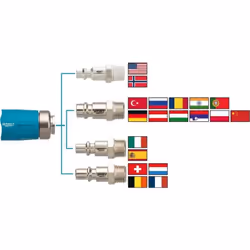 Convient à tous les embouts de raccordement d'air (9000-062 uniquement pour les embouts de raccordement d'air 10 mm) Filetage ...