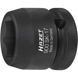 Hazet - Douille à chocs 900SK-17 ∙ Carré creux 1/2 pouce (12,5 mm) ∙ Profil Traction à 6 pans extérieurs ∙ Taille 17 mm