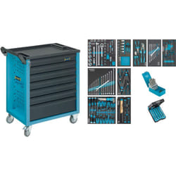 Hazet - Servante d'atelier servante d'atelier Assistent ∙ avec assortiment 177-7/217 ∙ Tiroir, plat: 6 x 79 x 527 x 348 mm ∙ Tiroir, haut: 1 x 164 x