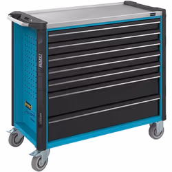 HAZET Assistent, 7 étagères, Acier, Noir, Bleu, 40 kg, 4 roue(s), 518 mm