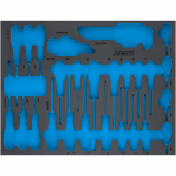 Garniture en mousse souple bimatière ∙ vide Pour 163-526/41 Made In Germany Dimensions: 519 mm x 392 mm Taille système de ran ...