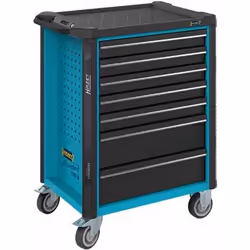 HAZET Assistent, 7 étagères, Acier, Noir, Bleu, 25 kg, 4 roue(s), 518 mm