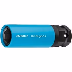 HAZET 903SLG6-17, Douille à choc, Bleu, 1 tête(s), 1/2", Métrique, 17 mm