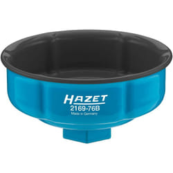 Hazet - Clé pour filtres à huile 2169-76B ∙ Carré creux 1/2 pouce (12,5 mm) ∙ Profil à rainures ∙ Taille 76 mm