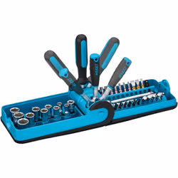 Design ergonomique Les outils de manœuvre sont toujours prêts à l’emploi, ce qui facilite leur maniement Coffret en matière p ...