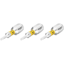 Embout-tournevis (bit) 2208N-2/3 ∙ Hexagone massif 1/4 pouce (6,3 mm) ∙ Profil à fente ∙ 3 pièces ∙ Taille 0,4 x 1,5 mm