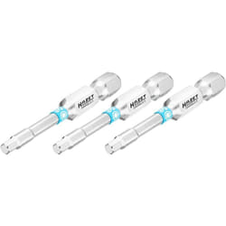 Embout-tournevis (bit) 2204NSLG-3/3 ∙ Hexagone massif 1/4 pouce (6,3 mm) ∙ Profil à 6 pans intérieurs ∙ 3 pièces ∙ Taille 3 mm