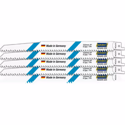 HAZET 9234W-225/5, Lames de scie sabre, Plaque de plâtre, Plastique, Bois, Blanc, 20,5 cm, 5 pièce(s), Allemagne