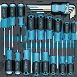 Pour l'atelier Jeu de tournevis 26 pièces vis à fente, cruciforme Phillips, torx® intérieur Y142183 - Hazet