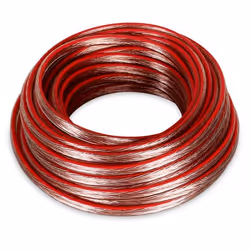 Câble Haut-parleur 2x 15mm 10m Transparent