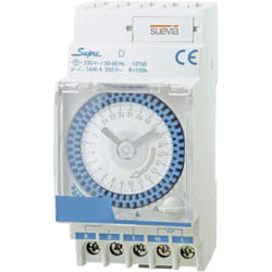Suevia - Interrupteur horaire pour rail Tension de fonctionnement: 230 v/ac Supra d 1 inverseur (rt) 16 a 250 v/ac progra