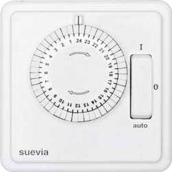 Programmateur horaire pour montage encastré Suevia SU280447 analogique programme journalier 1200 W IP20 programme On/Of