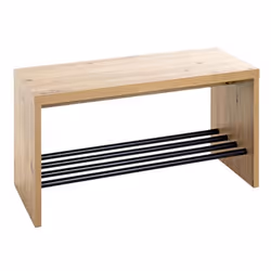 Banc à Chaussures Wilfried 70cm Chêne & Noir