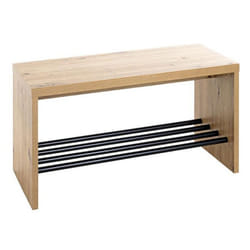 Banc à Chaussures Wilfried 70cm Chêne & Noir