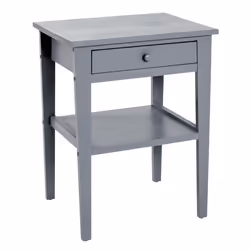 Table de Chevet 1 Tiroir Bois 60cm Gris