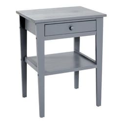 Table de Chevet 1 Tiroir Bois 60cm Gris