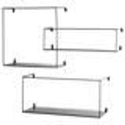 Lot de 3 Étagères Murales Déco Chiba 55cm Noir