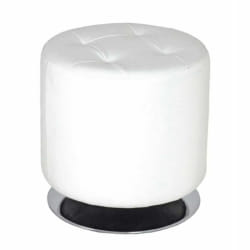 Paris Prix Pouf Rond Hava - Blanc