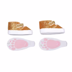 Baby Annabell Shoes gold+insoles 43cm Chaussures de poupée
