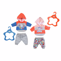 BABY born Trend Casuals 2 assorted, Ensemble d'habits de poupée, 3 an(s)