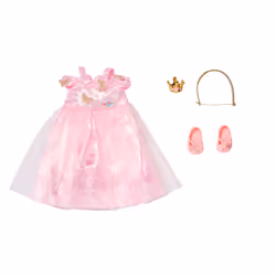 Zapf BABY born Deluxe Princess 43cm, Ensemble d'habits de poupée, 3 an(s)