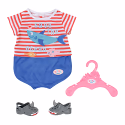 BABY born Bath Pyjamas wShoes blue 43cm, Pyjama de poupée, 3 an(s)
