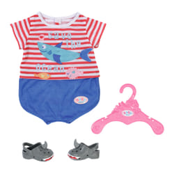 BABY born Bath Pyjamas wShoes blue 43cm Pyjama de poupée