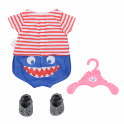 BABY born Bath Pyjamas wShoes blue 43cm Pyjama de poupée