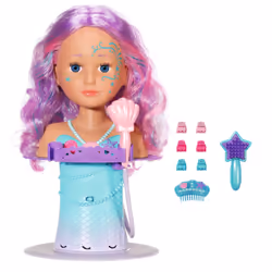 BABY born Sister Styling Mermaid Head, Accessoires de coiffure de poupée, 3 an(s), Batteries requises, 917 g