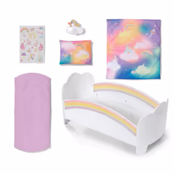 BABY born Rainbow Bed, Transat pour poupée, 3 an(s), Batteries requises, Effets sonores pris en charge, Effets lumineux
