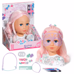 BABY born Styling Head Artist, Tête de poupée pour maquillage/coiffure, Femelle, 3 an(s), Multicolore