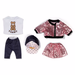BABY born Glam Outfit 43cm, Ensemble d'habits de poupée, 3 an(s)