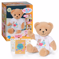 BABY born @ Singing Teddy (german version), Jouet ours, 1 an(s), Sonore, AAA