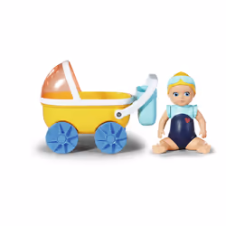 BABY born Splish Splash Pram with Emma, Poupée de bain, Garçon/Fille, 1 an(s), Multicolore