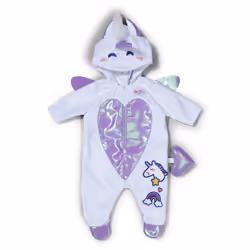 BABY born Unicorn Onesie 43cm, Combi pantalon pour poupée, 3 an(s)